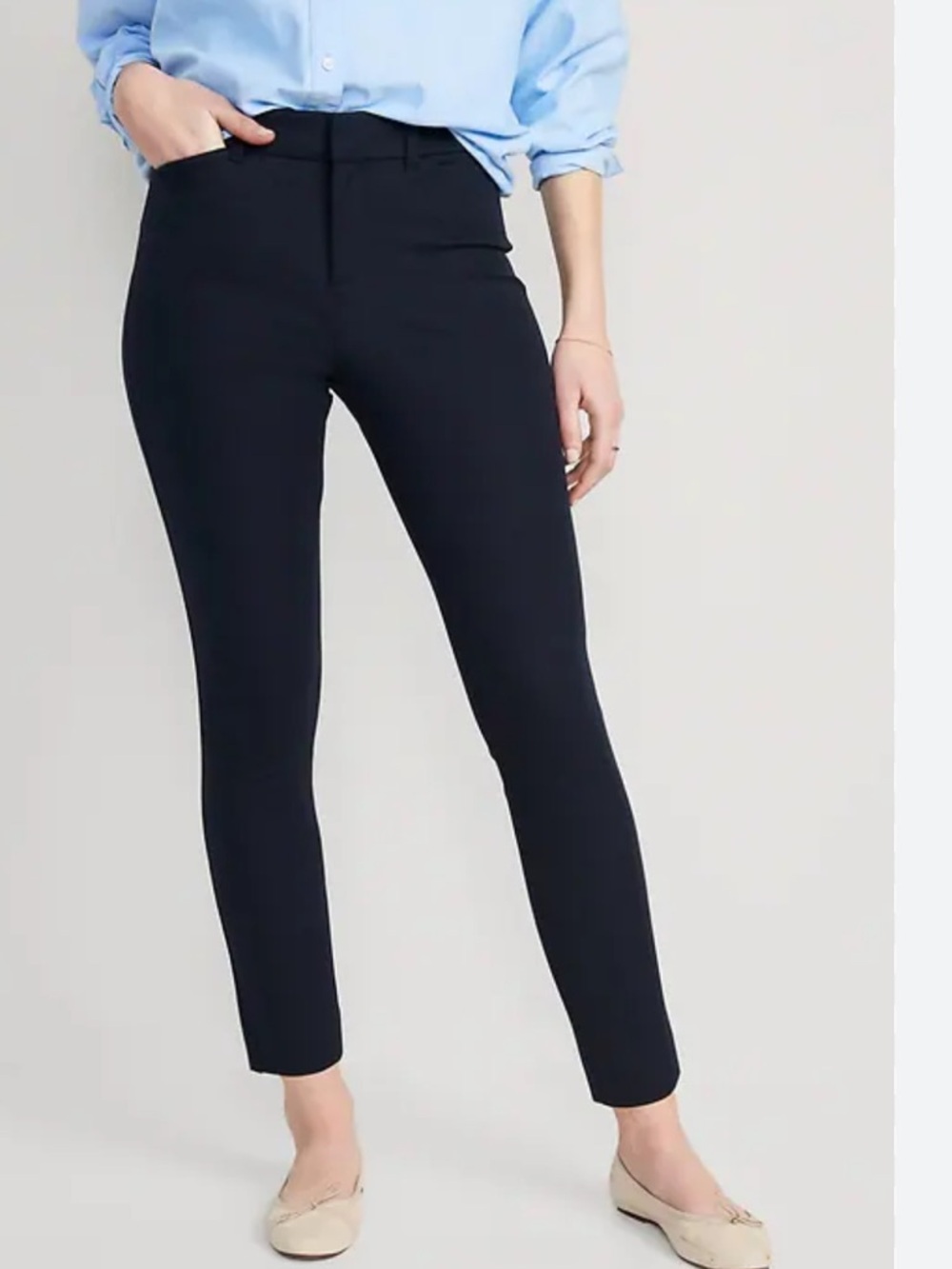 OLD NAVY Black High-Rise Pixie Skinny Ankle Pantsp Size 8 Petite